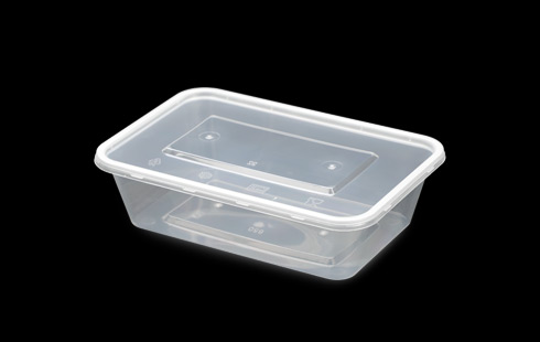 Disposable Rectangle Take Away Food Plastic Container With Lid