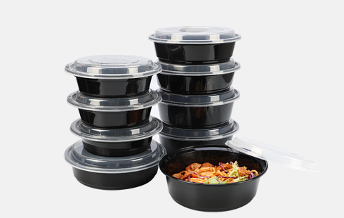 New Microwave Safe 450/700/1000ml Disposable Plastic Salad Bowl