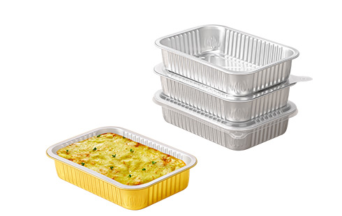 Rectangle Disposable Aluminum Foil Lunch Box Food Container