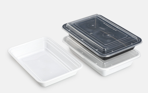 Hot Selling Rectangle Disposable Plastic Take Away Food Containers With Lids