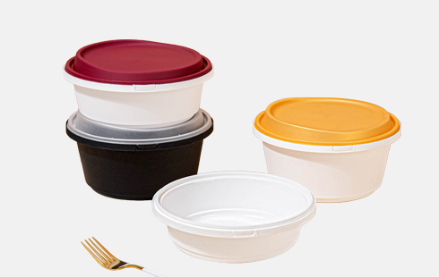 Hot Selling Round Disposable Plastic Take Away Food Containers With Lids