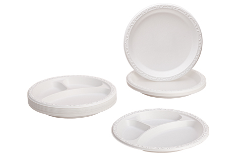 9 Inch White Color Biodegradable Dinnerware Disposable Plate