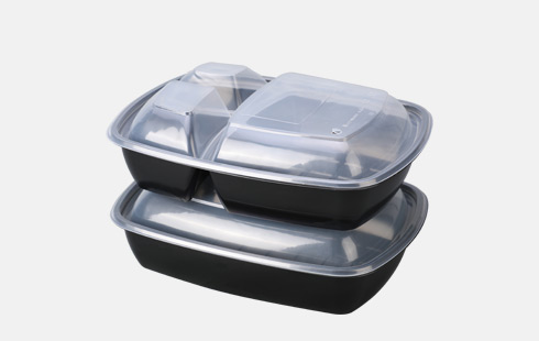 Rectangle Disposable Plastic Take Away Food Containers With Lids