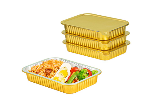 Wholesale 500ml gold disposable aluminum foil container