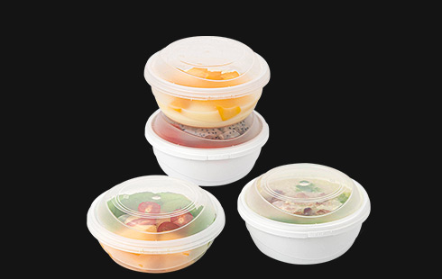 Round Disposable Plastic Take Away Food Containers With Lids