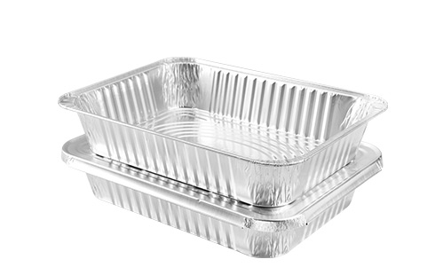 Disposable Take Away Foil Hot Pot Pan Rectangle Aluminum Foil Food Container With Lid