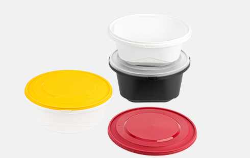 Round Disposable Plastic Take Away Food Containers With Lids