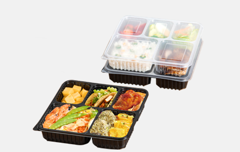 High Quality Dogger Black plastic food containers with lids