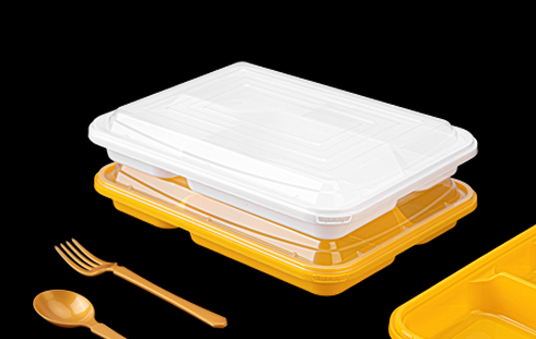 Disposable plastic food container meal prep hot food takeaway box packaging