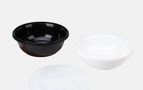 Round Disposable Plastic Take Away Food Containers With Lids