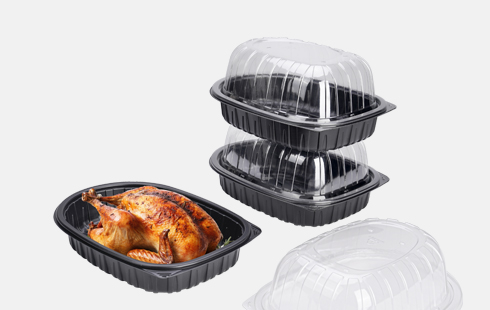 High Quality Disposable Plastic Roast Duck Packaging/Food grade portable takeaway roast chicken box