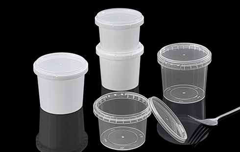 Disposable plastic Leak proof Round Clear Cups Takeout Safety lock soup container