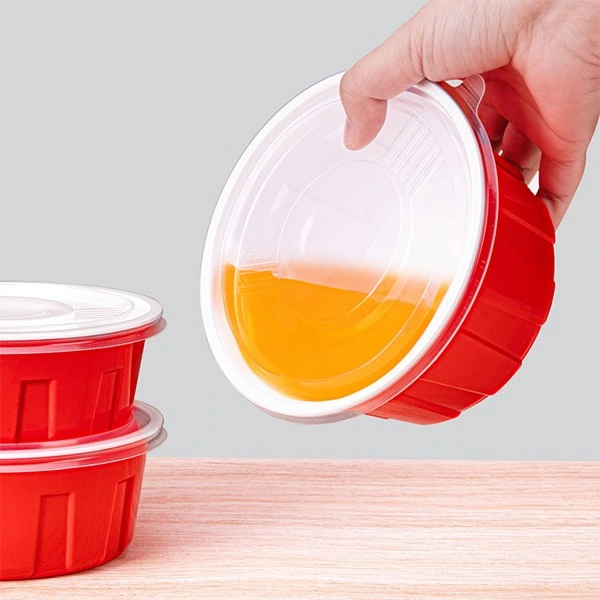 Round Disposable Plastic Lunch Box