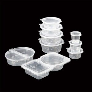 PP Injection Mold Sauce Cup Hinged Lid Portion Cups