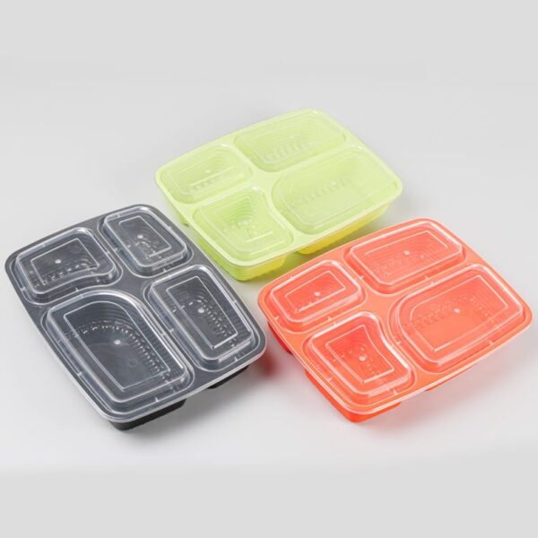 4 Compartment PP Plastic Take Away Food Container