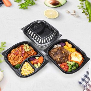 Disposable 1 2 3 Compartment Plastic Food Container main