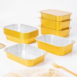 Heavy Duty Aluminum Food Containers Rectangle 980ml 1450ml