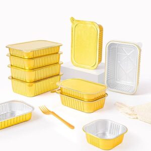 Heavy Duty Rectangular Aluminum Foil Food Containers With Lid