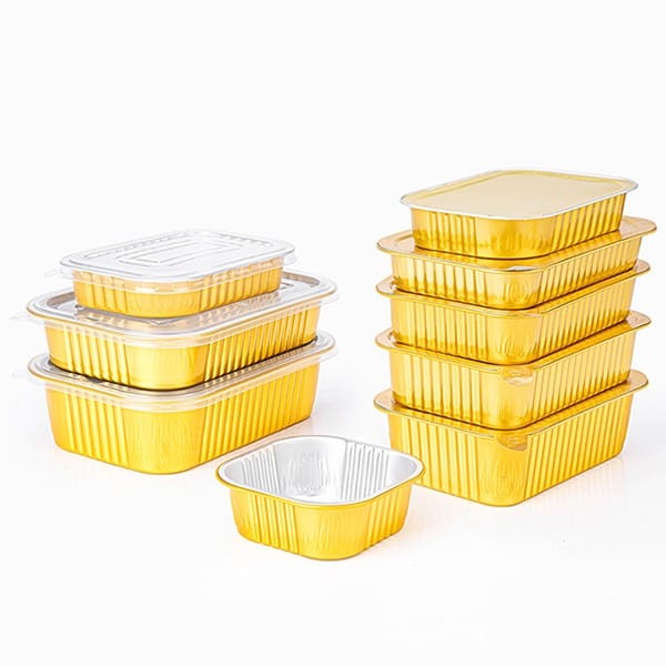 Heavy Duty Rectangular Aluminum Foil Food Containers With Lid - 图片 3