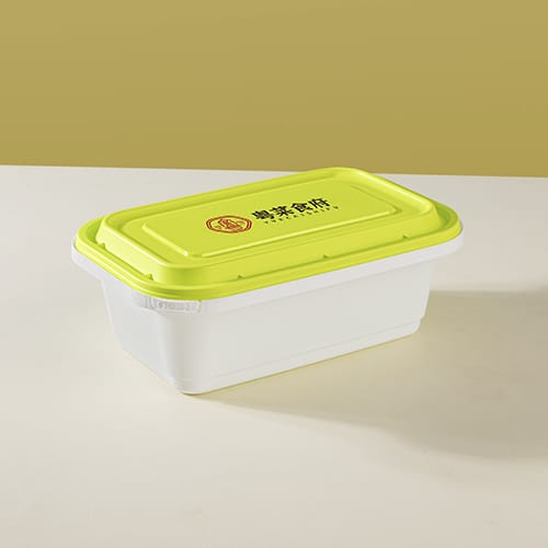 PP Injection Tamper Evident Rectangular Containers Printing Logo