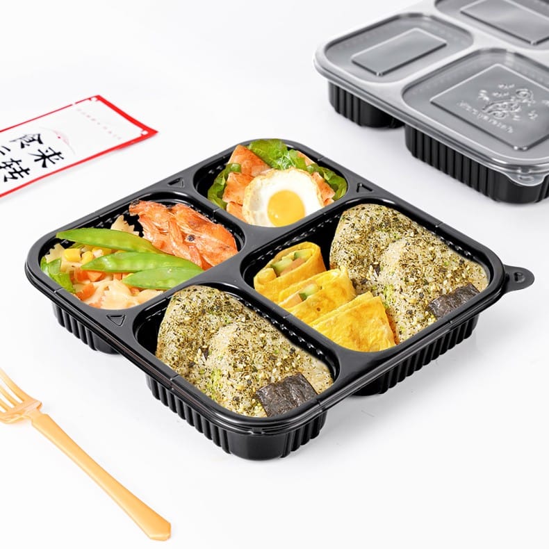 Food Grade PP Plastic Material Multi Compartment Take Away Food Container - 图片 2
