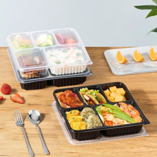 Food Grade PP Plastic Material Multi Compartment Take Away Food Container