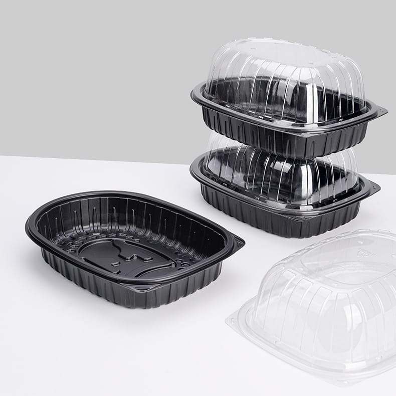 PP Plastic Roast Chicken Box With Anti-fog Lid