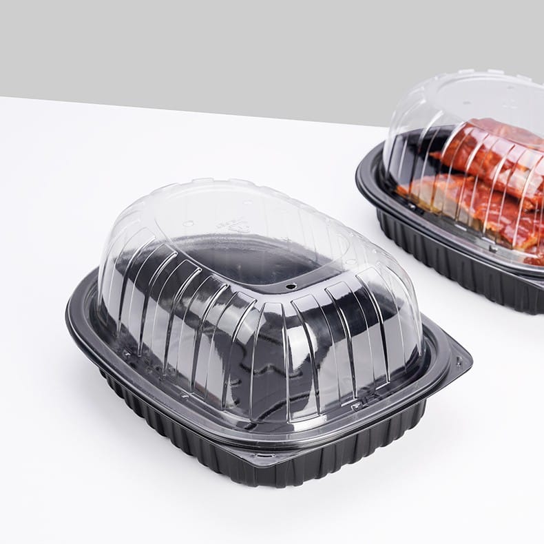 PP Plastic Roast Chicken Box With Anti-fog Lid - 图片 3