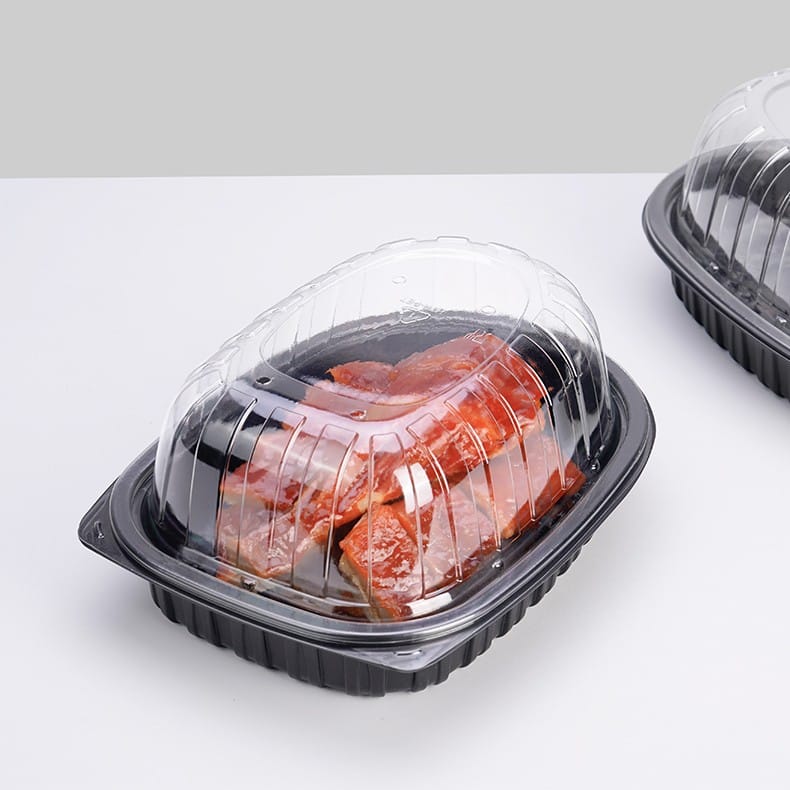 PP Plastic Roast Chicken Box With Anti-fog Lid - 图片 2