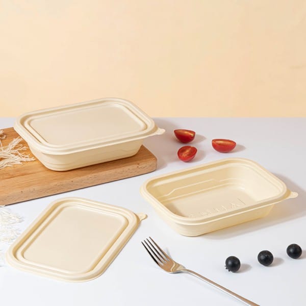 Rectangle cornstarch food containers