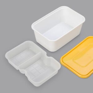 Single Compartment Plastic Food Container Rectangule Takeaway Lunch Box
